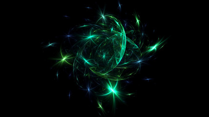 Fototapeta premium 3D rendering abstract fractal light background