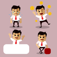 Vector set of manager or business man character.