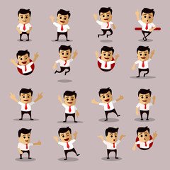 Vector set of manager or business man character.