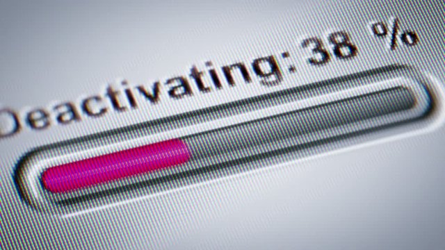 Process of Deactivating on the screen.