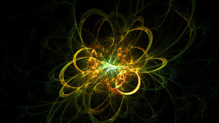 3D rendering abstract fractal light background