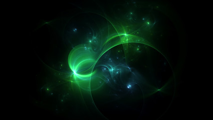 3D rendering abstract fractal light background