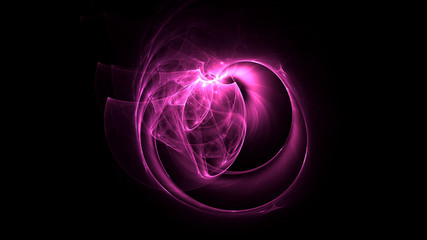 3D rendering abstract fractal light background