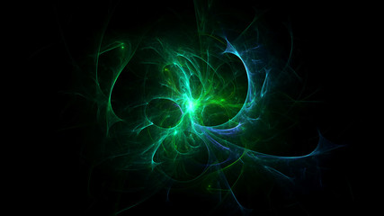 3D rendering abstract fractal light background