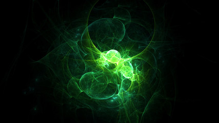 3D rendering abstract fractal light background