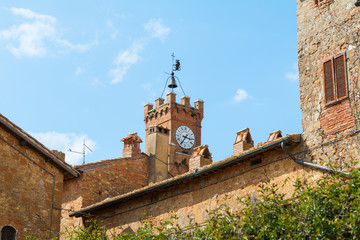 Beautiful medieval town of narrow streets and charming porch