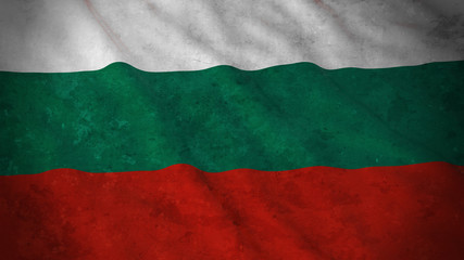 Grunge Flag of Bulgaria - Dirty Bulgarian Flag 3D Illustration