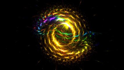 3D rendering abstract fractal light background