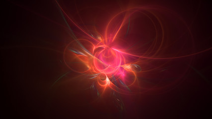3D rendering abstract fractal light background