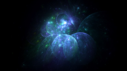 3D rendering abstract fractal light background