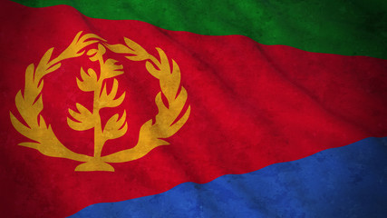 Grunge Flag of Eritrea - Dirty Eritrean Flag 3D Illustration