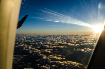 Il tramonto in volo