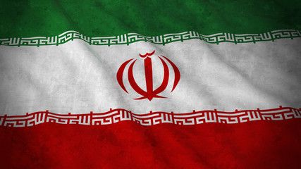 Grunge Flag of Iran - Dirty Iranian Flag 3D Illustration