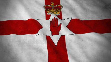 Grunge Flag of Northern Ireland - Dirty Northern Irish Ulster Flag 3D Illustration