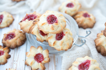 Home-made cookies with jam
