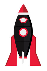 Red space rocket