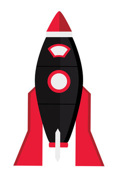 Red space rocket