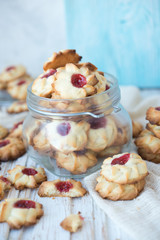 Home-made cookies with jam
