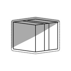 Delivery cardboard box icon vector illustration graphic design