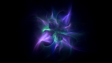 3D rendering abstract fractal light background