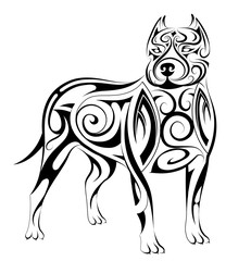 Dog shape tattoo