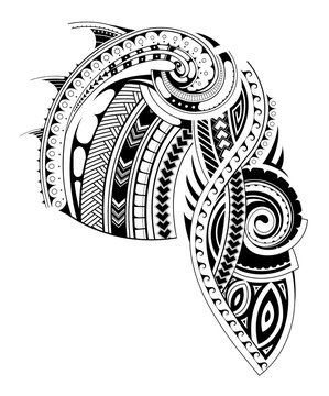 Naklejki Maori style sleeve tattoo template