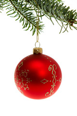 Christmas decoration, red Christmas tree ball