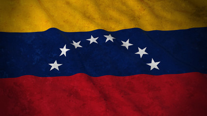 Grunge Flag of Venezuela - Dirty Venezuelan Flag 3D Illustration