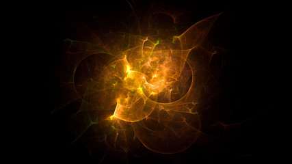 3D rendering abstract fractal light background