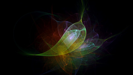 3D rendering abstract fractal light background