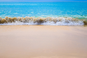 Sand  and ocean on tropical  Beach at Phuket Thailand