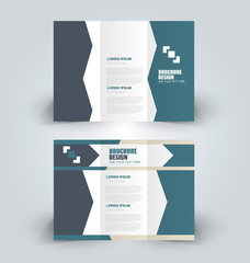 Brochure mock up design template for business, education, advertisement. Trifold booklet editable printable vector illustration.