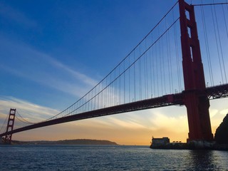 Fototapeta na wymiar Sunset by the Golden Gate Bridge, San Francisco, California
