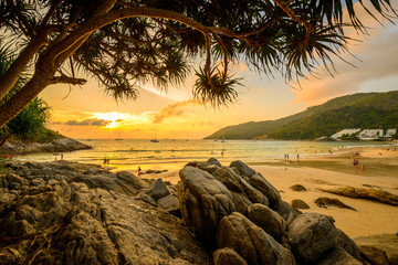 Fototapeta premium Landscape of Phuket View Point at Nai Harn Beach