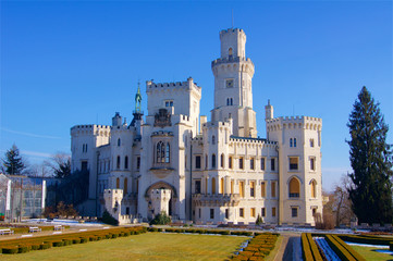 Fototapeta na wymiar Fairytale castle Hluboka nad Vltavou Czech Republic