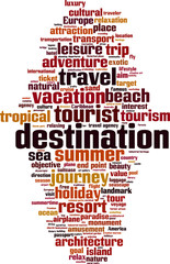 Destination word cloud