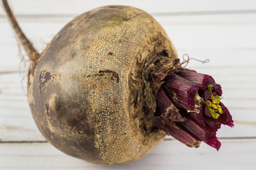 Raw beetroot  - ingredients for homemade, healthy, beet cranberry, apple salad.