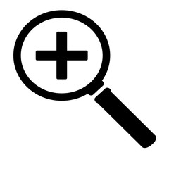 Zoom in icon. Isolated vector on white background.