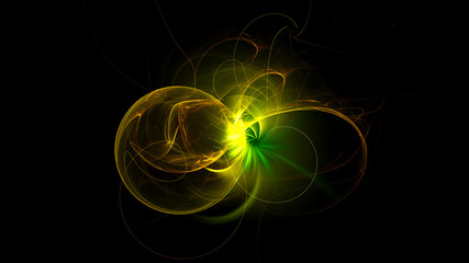 3D rendering abstract fractal light background