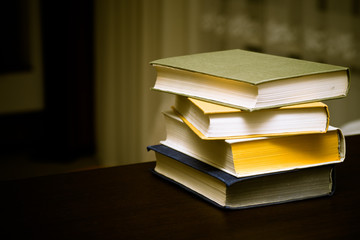 a stack of books