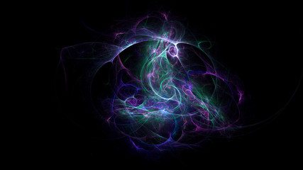 3D rendering abstract fractal light background