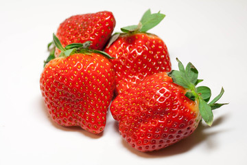 Several strawberries