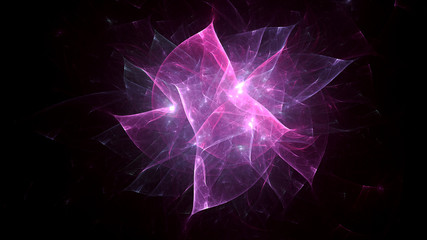 3D rendering abstract fractal light background