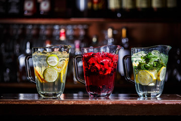 coctail drink in jugs