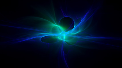 3D rendering abstract fractal light background