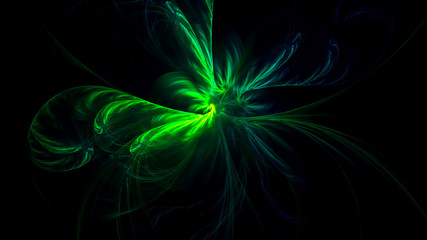 3D rendering abstract fractal light background