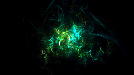 3D rendering abstract fractal light background