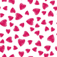 Scribble Heart Seamless Pattern
