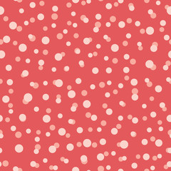 Random Dots on Red Background Seamless Pattern