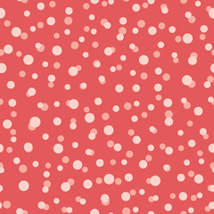 Random Dots on Red Background Seamless Pattern